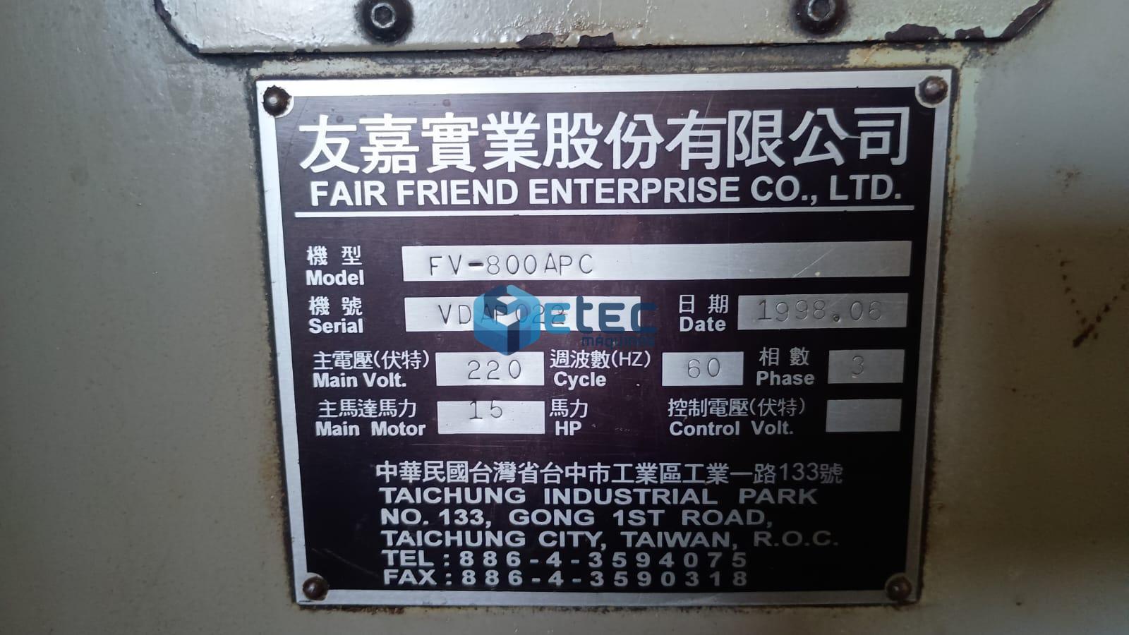 Centro de Usinagem Feeler FV-800