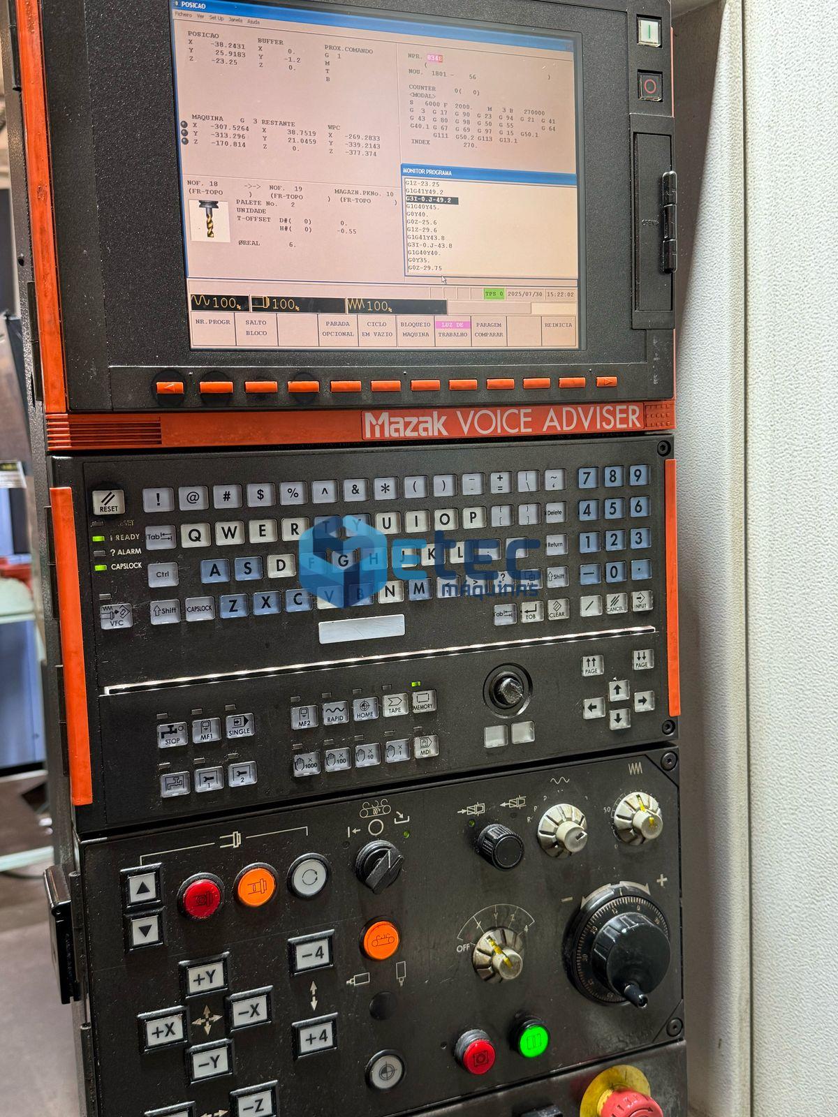 Centro de Usinagem Horizontal Duplo Pallet Mazak HCN 4000