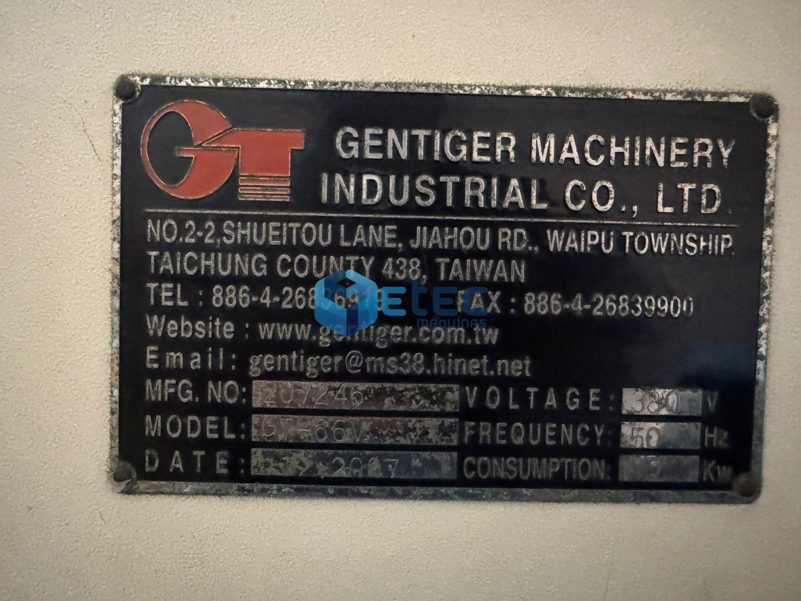 Centro de Usinagem Vertical Gentiger GT66V