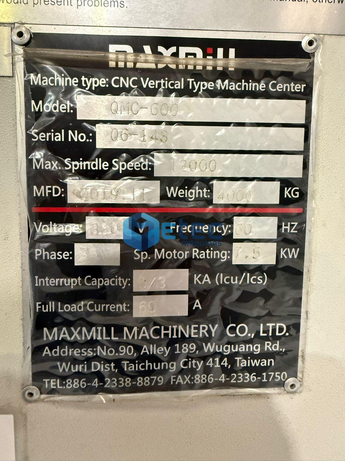 Centro de Usinagem Maxmill QMC-600