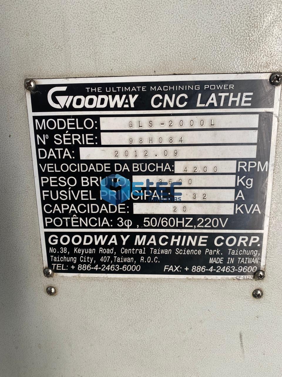 Torno CNC Goodway GLS-2000L