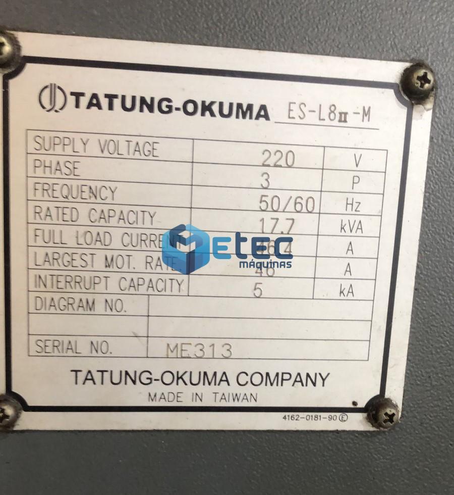 Torno CNC Okuma ES-L8II-M com Ferramenta Acionada