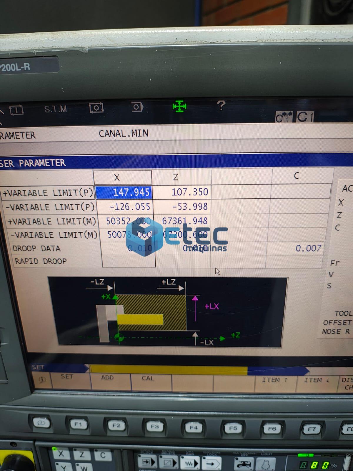 Torno CNC Okuma ES-L8II-M com Ferramenta Acionada