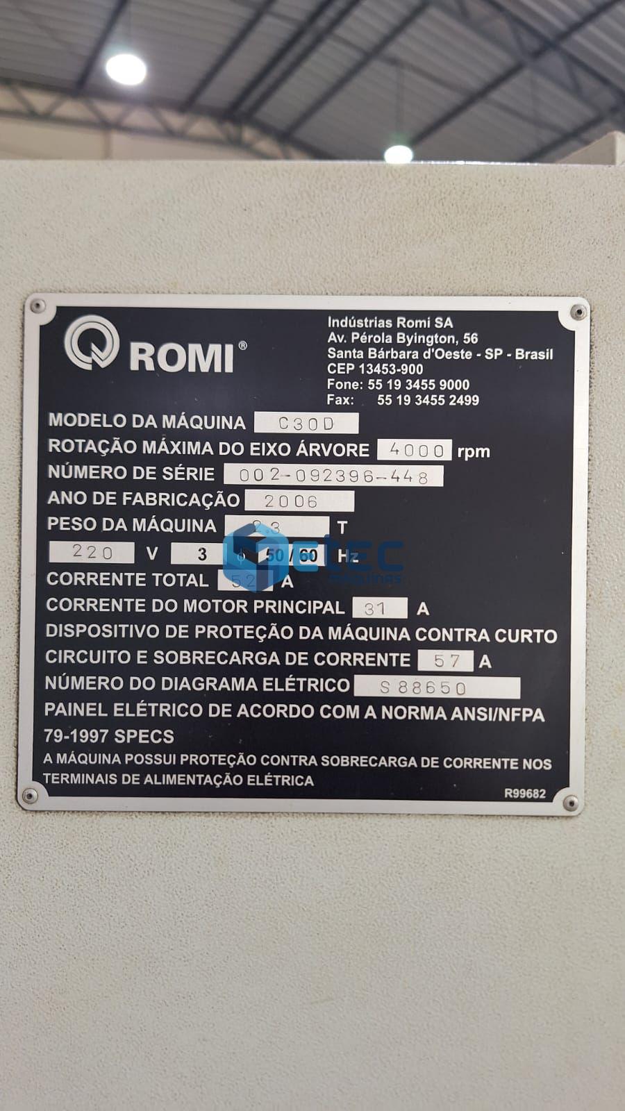 Torno CNC Romi Centur 30D