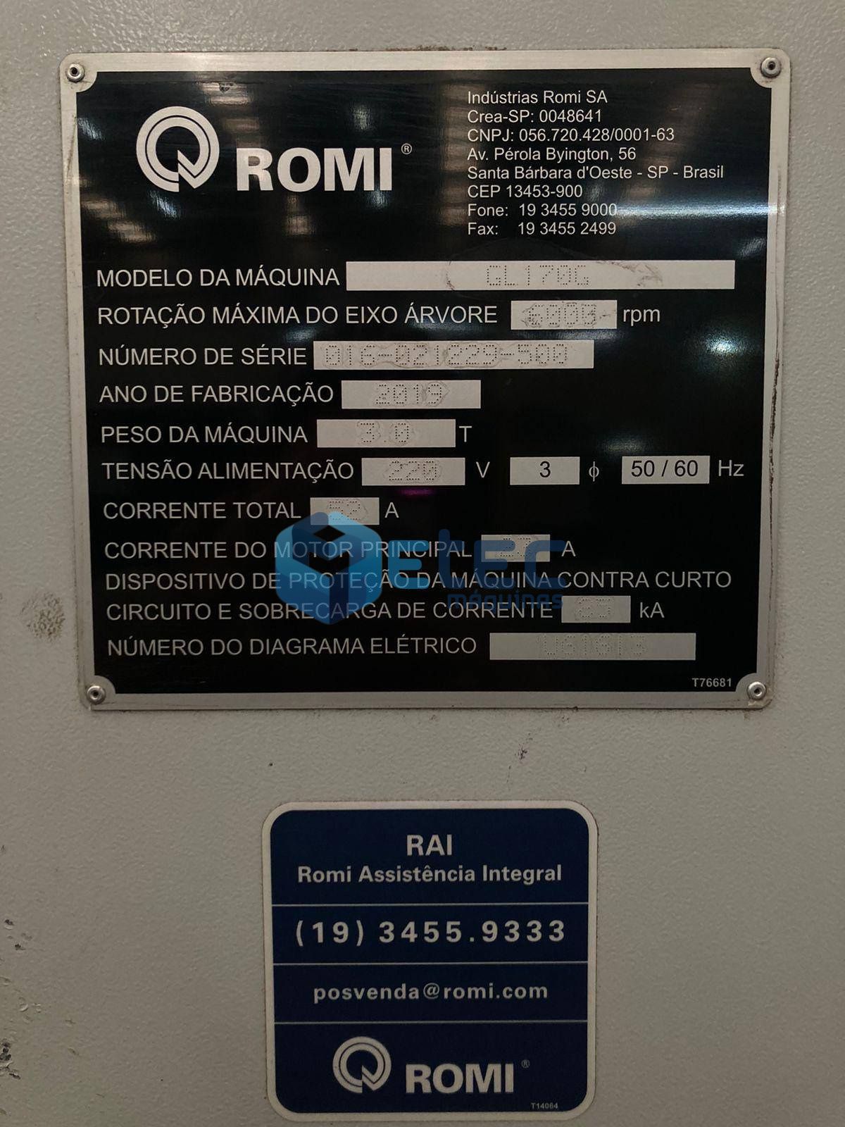 Torno CNC Romi GL 170G - Tipo Gang
